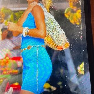 M.  Vibrant Blue Aqua Sleeveless Dress